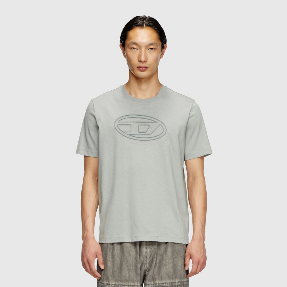 Diesel T-Adjust-Bigoval T-Shirt - Grey |ThirdBaseUrban