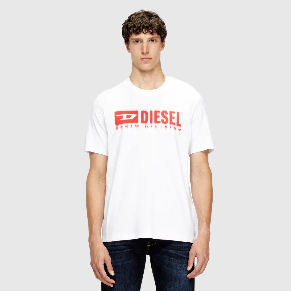 Diesel T-Adjust-Q7 T-Shirt - White Multi |ThirdBaseUrban