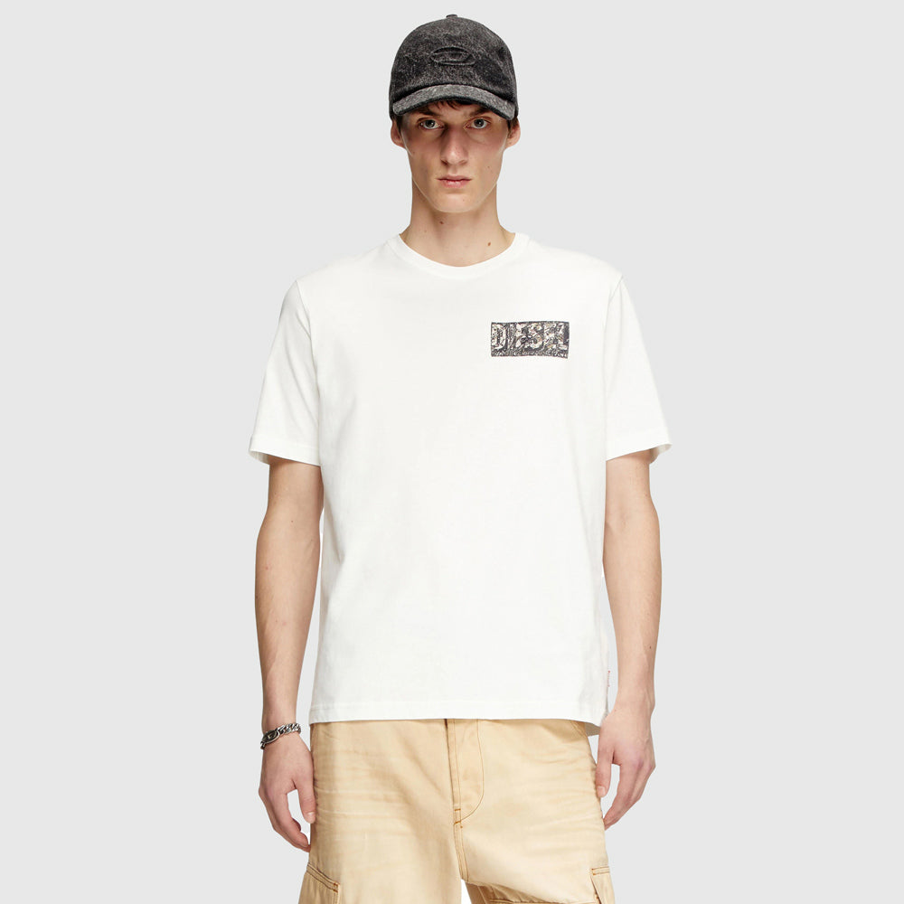 Diesel T-Adjust-R19 T-Shirt - White |ThirdBaseUrban