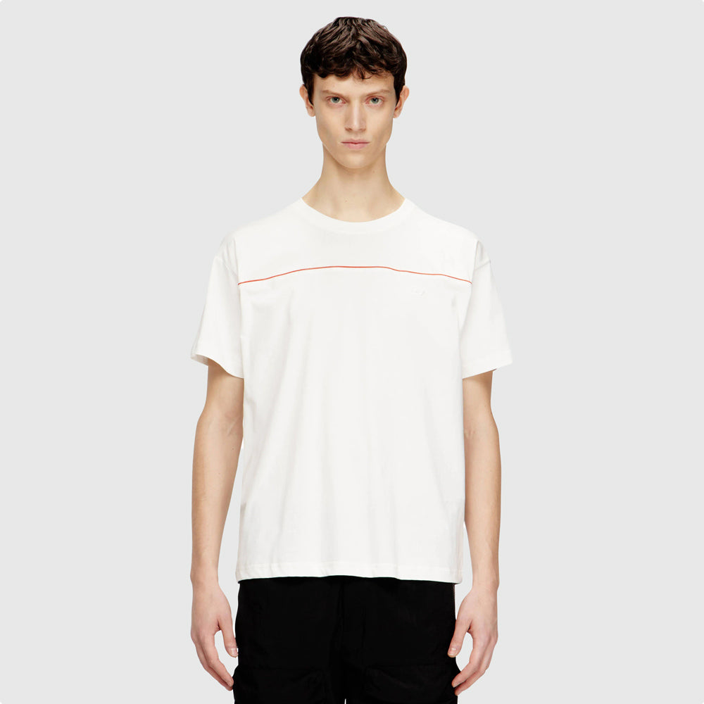 Diesel T-Norm-Piping T-Shirt - White |ThirdBaseUrban