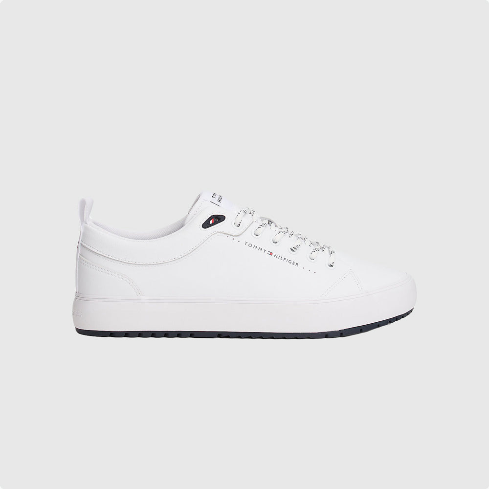 Tommy Hilfiger Vulc Core Leather Sneaker - White |ThirdBaseUrban