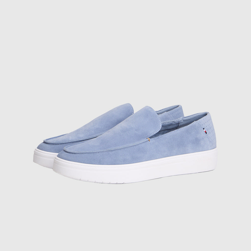 Lightweight Suede Loafers - Light Blue