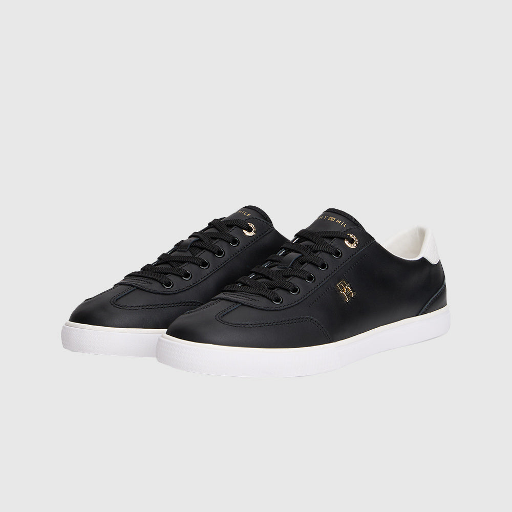 Low Profile Vulcanized Monogram Trainers - Black