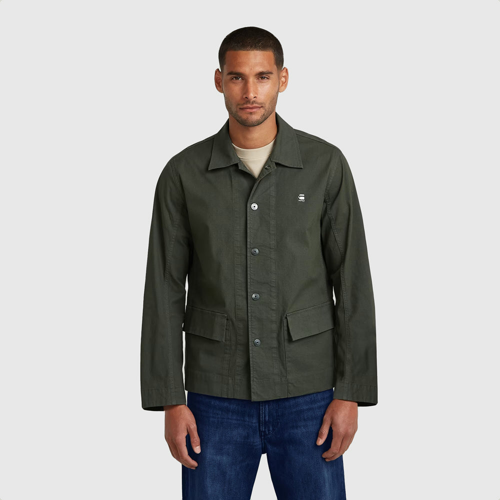 G-Star 2 Pkt Overshirt - Dark Green |ThirdBaseUrban