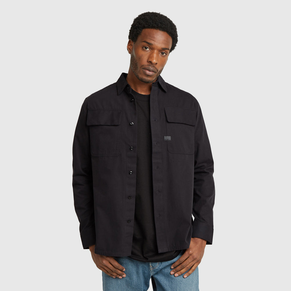 G-Star CPO Regular Shirt - Black |ThirdBaseUrban