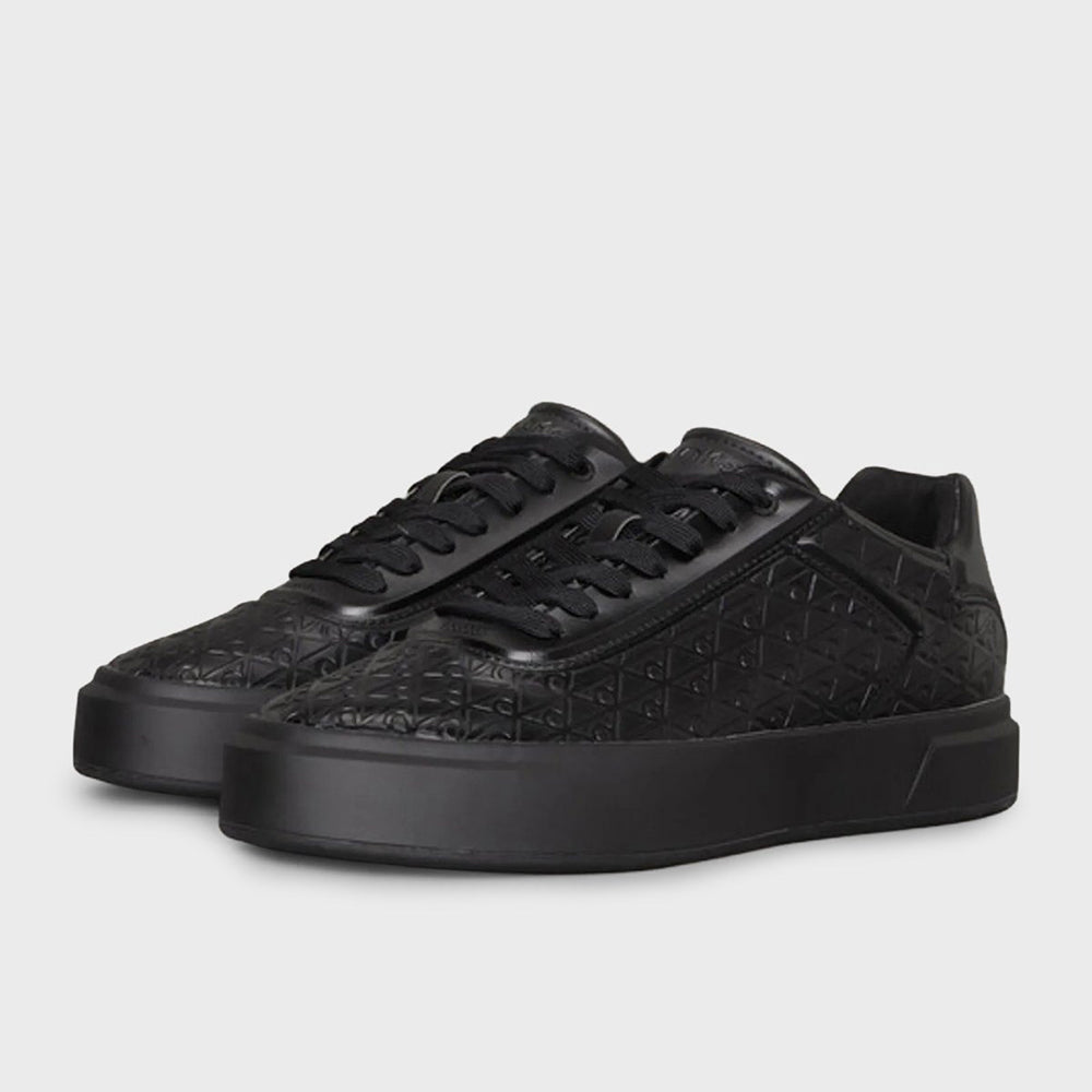Basket Cup Lace Up Sneakers - Black