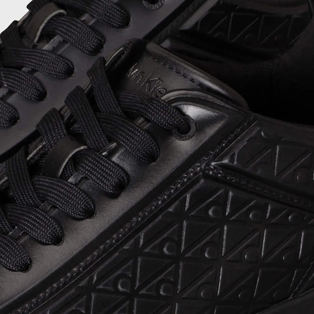 Basket Cup Lace Up Sneakers - Black