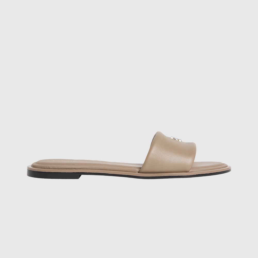 Round Flat Sandal - Taupe