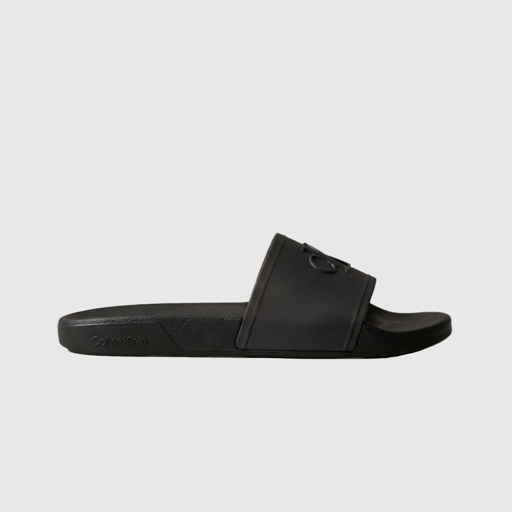 Contoured Signature Logo Slides - Black