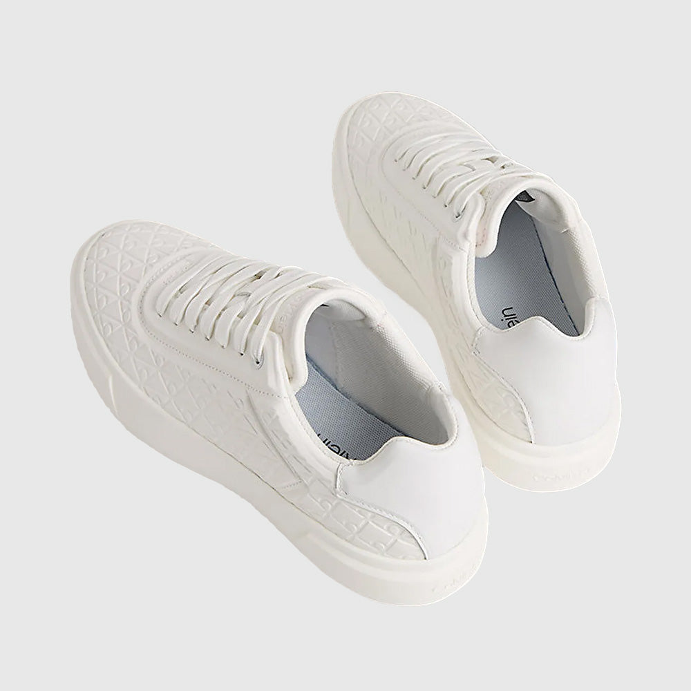 Basket Cupsole Lace Up Leather Sneaker - White