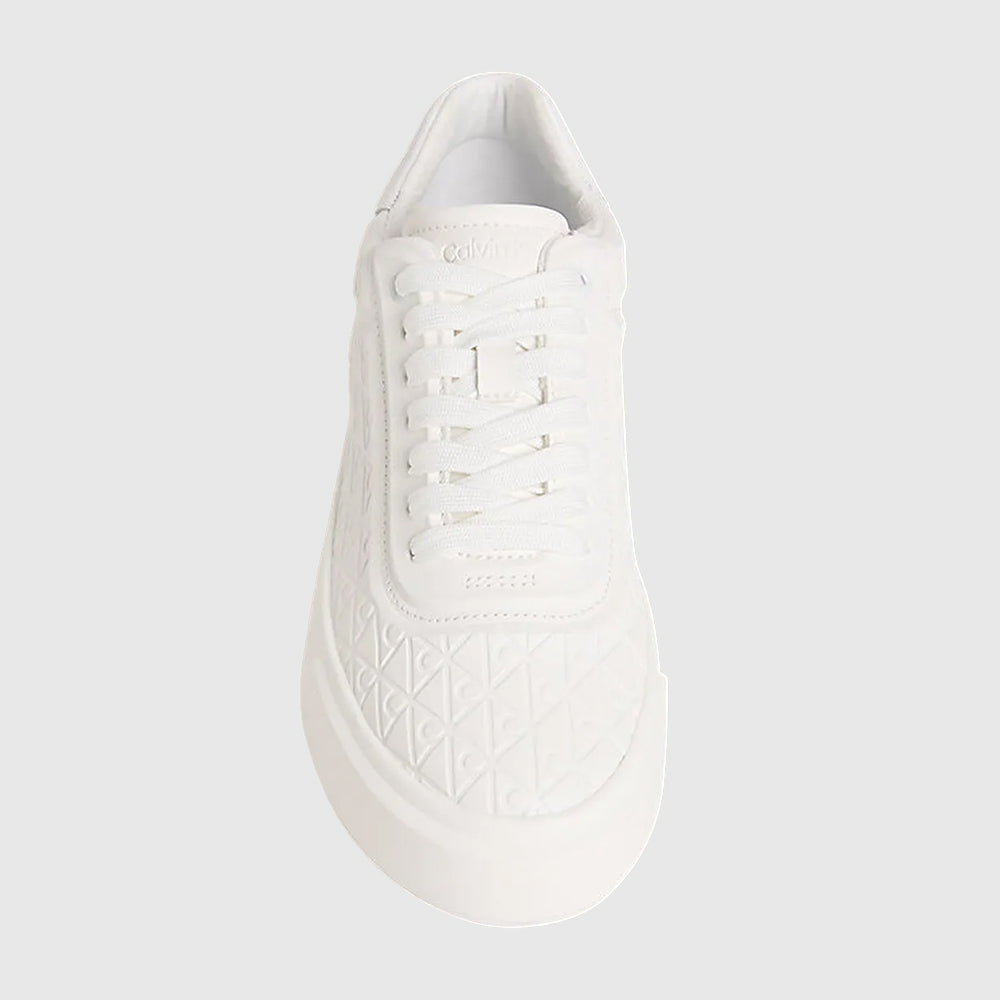 Basket Cupsole Lace Up Leather Sneaker - White