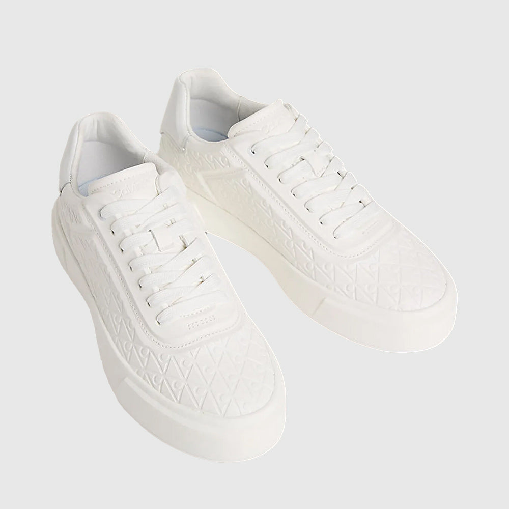 Basket Cupsole Lace Up Leather Sneaker - White