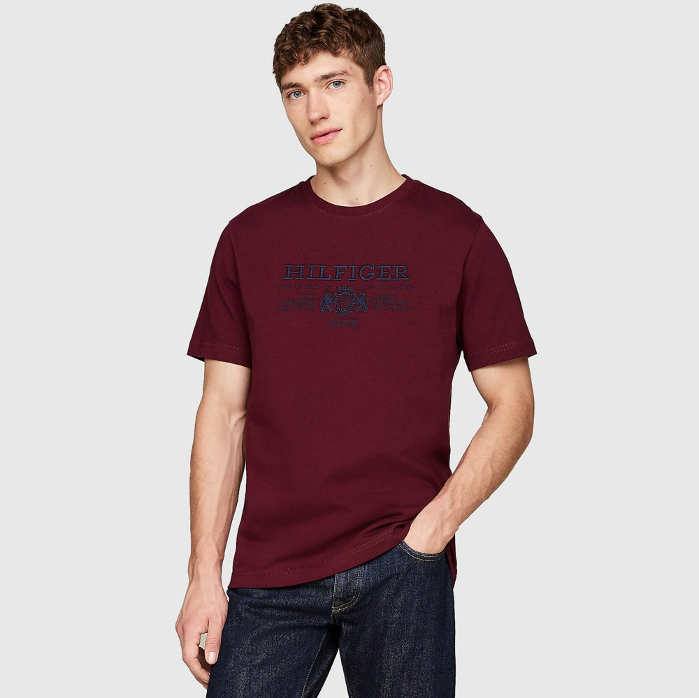 Tommy Hilfiger Crest T-Shirt - Rouge |ThirdBaseUrban