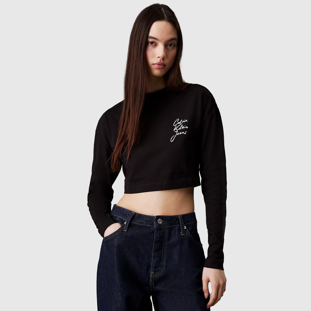 Calvin Klein Script Institutional T-Shirt - Black