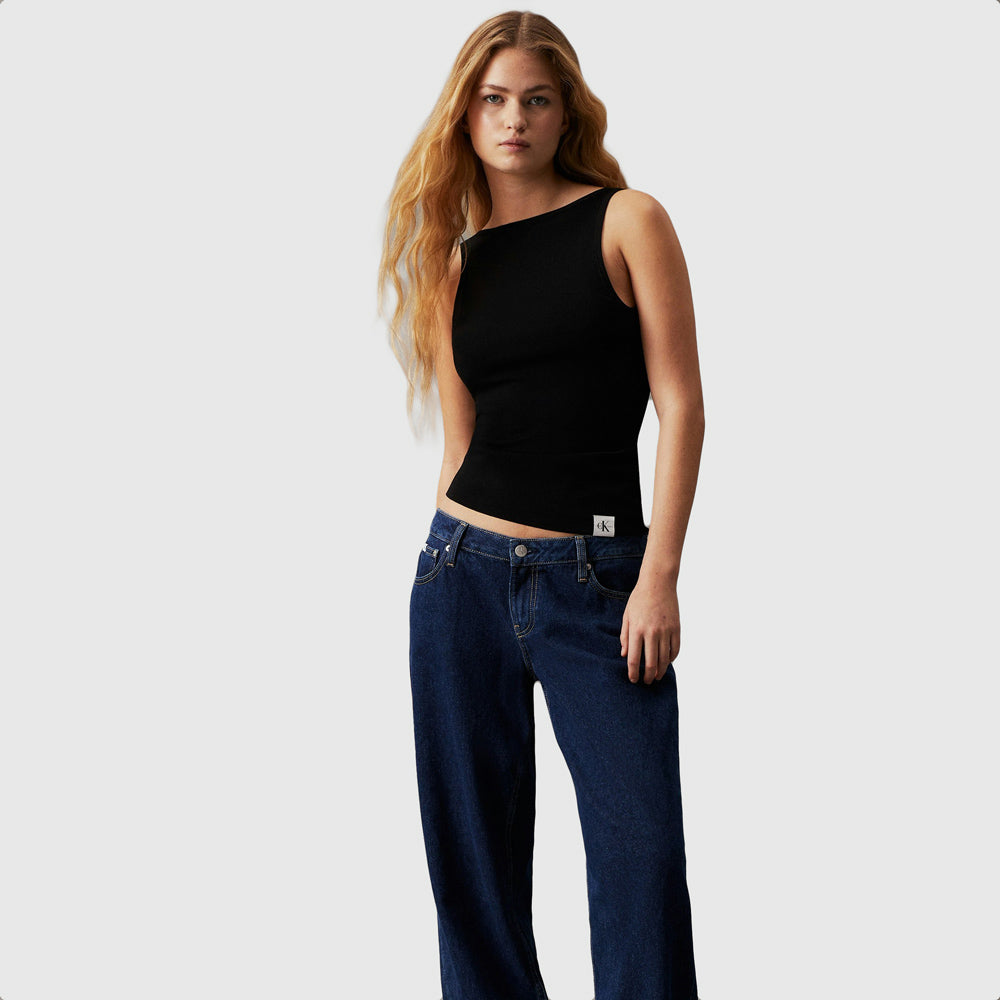 Sweater Tank Top - Black *