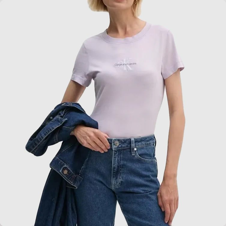 Calvin Klein Monologo T-Shirt - Lilac |ThirdBaseUrban