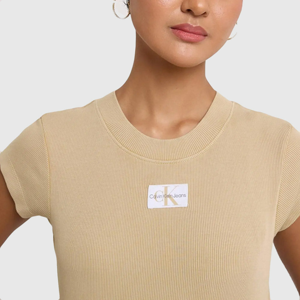 Baby Rib T-Shirt - Beige *