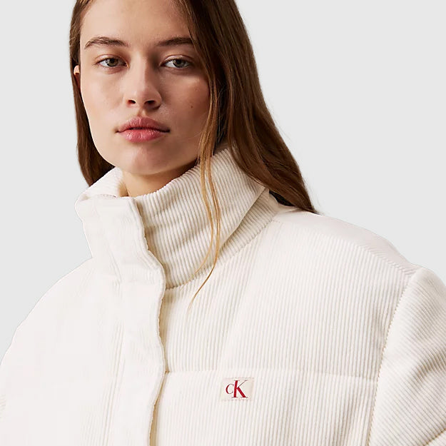 Corduroy Puffer Jacket - Offwhite