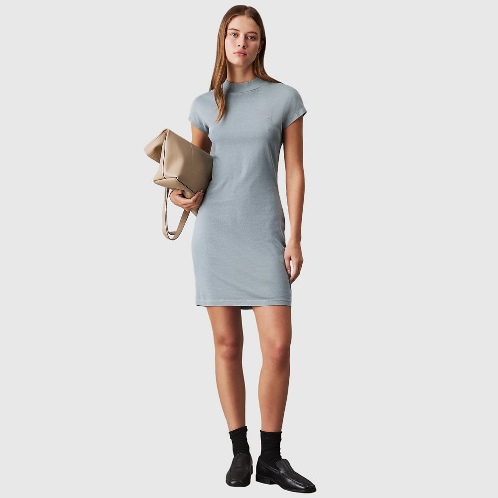 Calvin Klein Washed Cap Sleeve Dress - Teal |ThirdBaseUrban