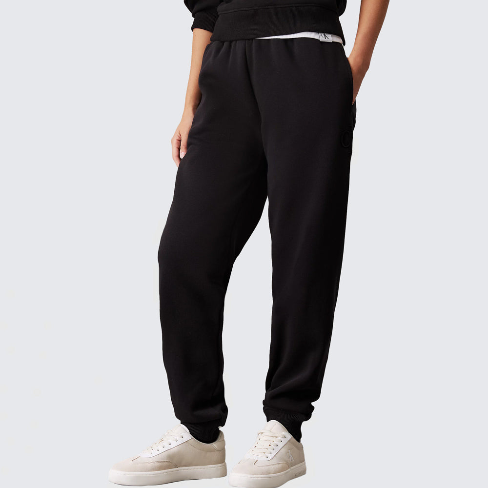 Calvin Klein Raised Embroidery Ck Jog Pant - Black |ThirdBaseUrban