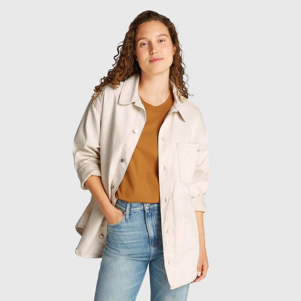 Calvin Klein 90'S Linen Overshirt - Denim Light |ThirdBaseUrban