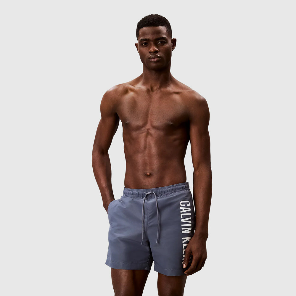 Calvin Klein Drawstring Swim Shorts - Blue Grey |ThirdBaseUrban