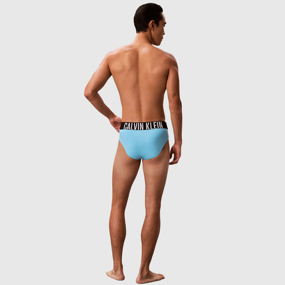 Logo Waistband Swim Brief - Light Blue
