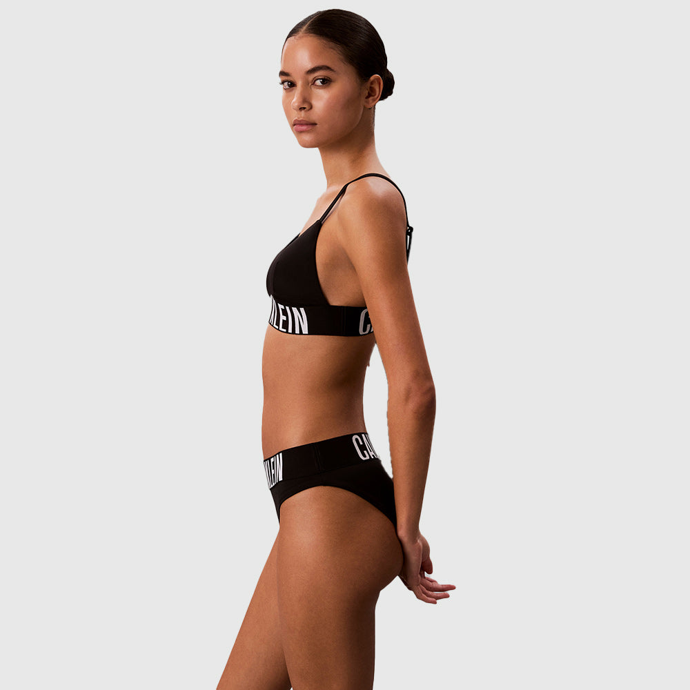 Logo Band Swim Bikini Bottom - Black