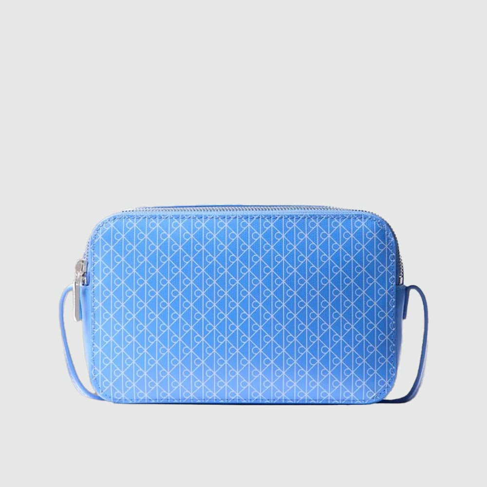 Allover Monogram Logo Camera Bag - Blue