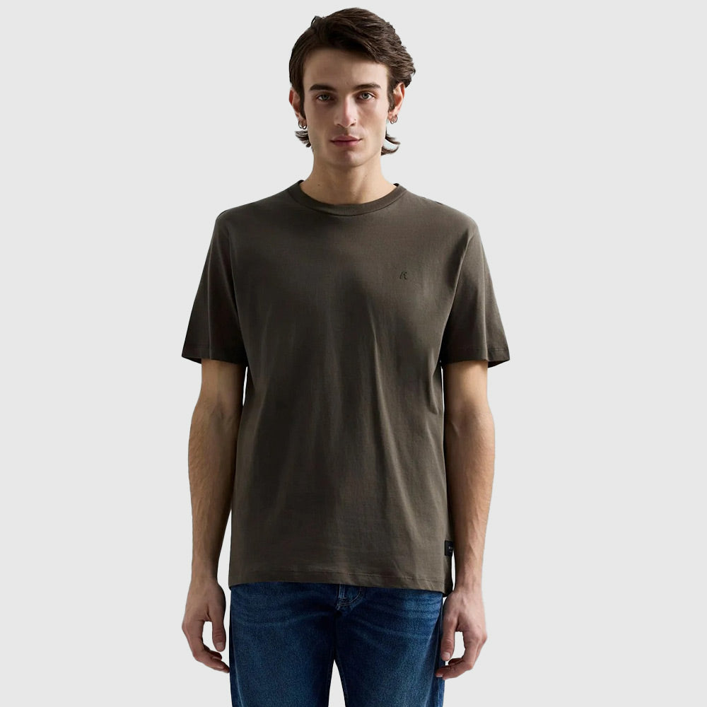 Crew Neck Basic T-Shirt - Mud Green
