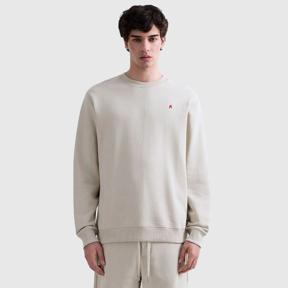 Cotton Terry Fleece Sweat Top - Beige