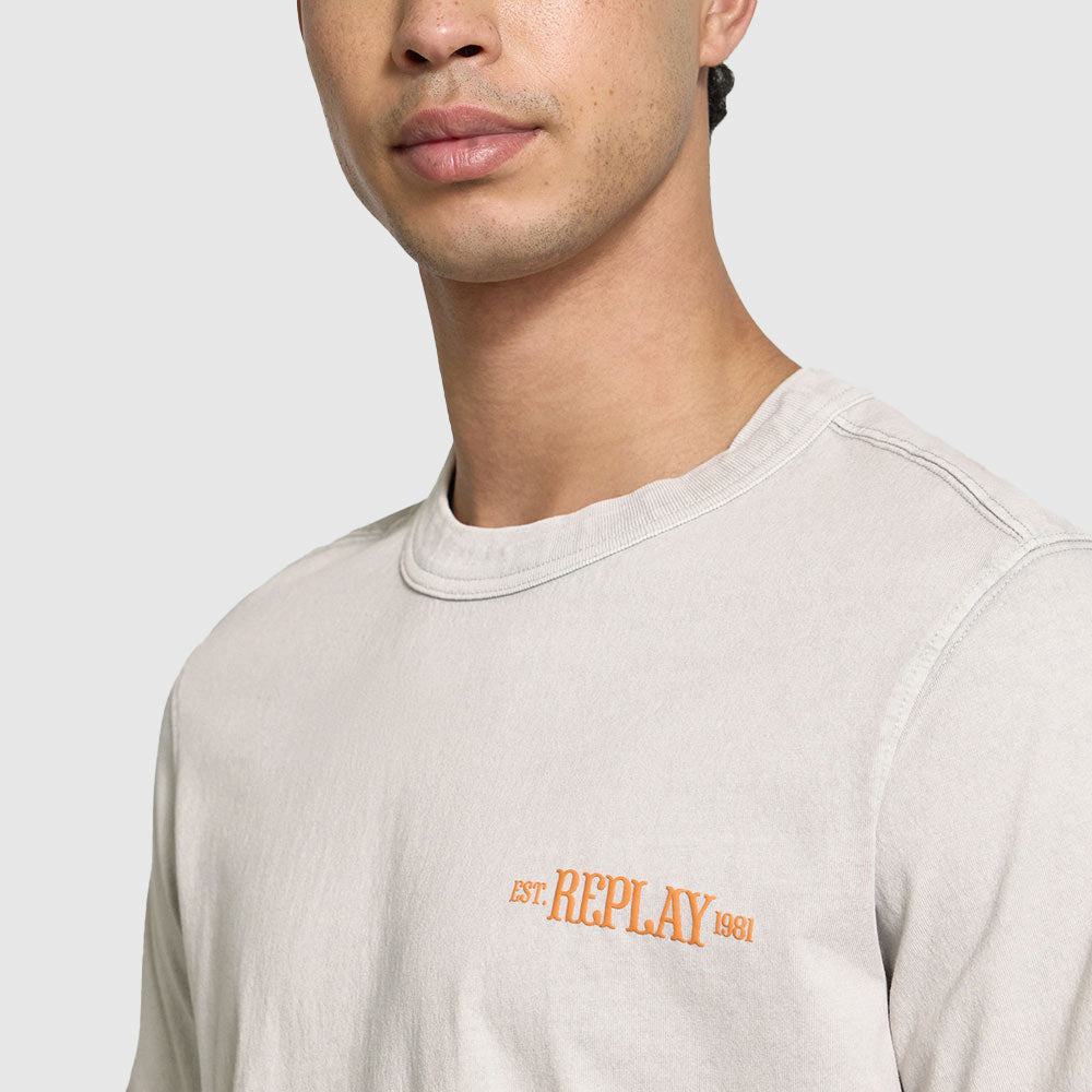 Regular Fit Logo Print T-Shirt - Light Grey