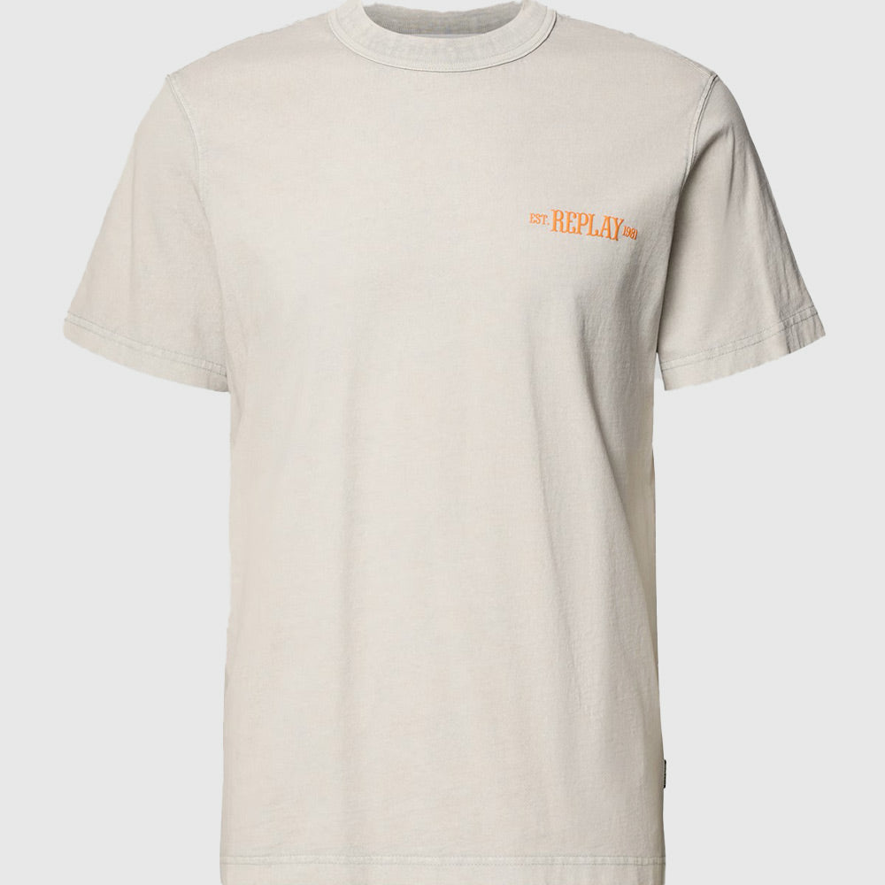 Regular Fit Logo Print T-Shirt - Light Grey