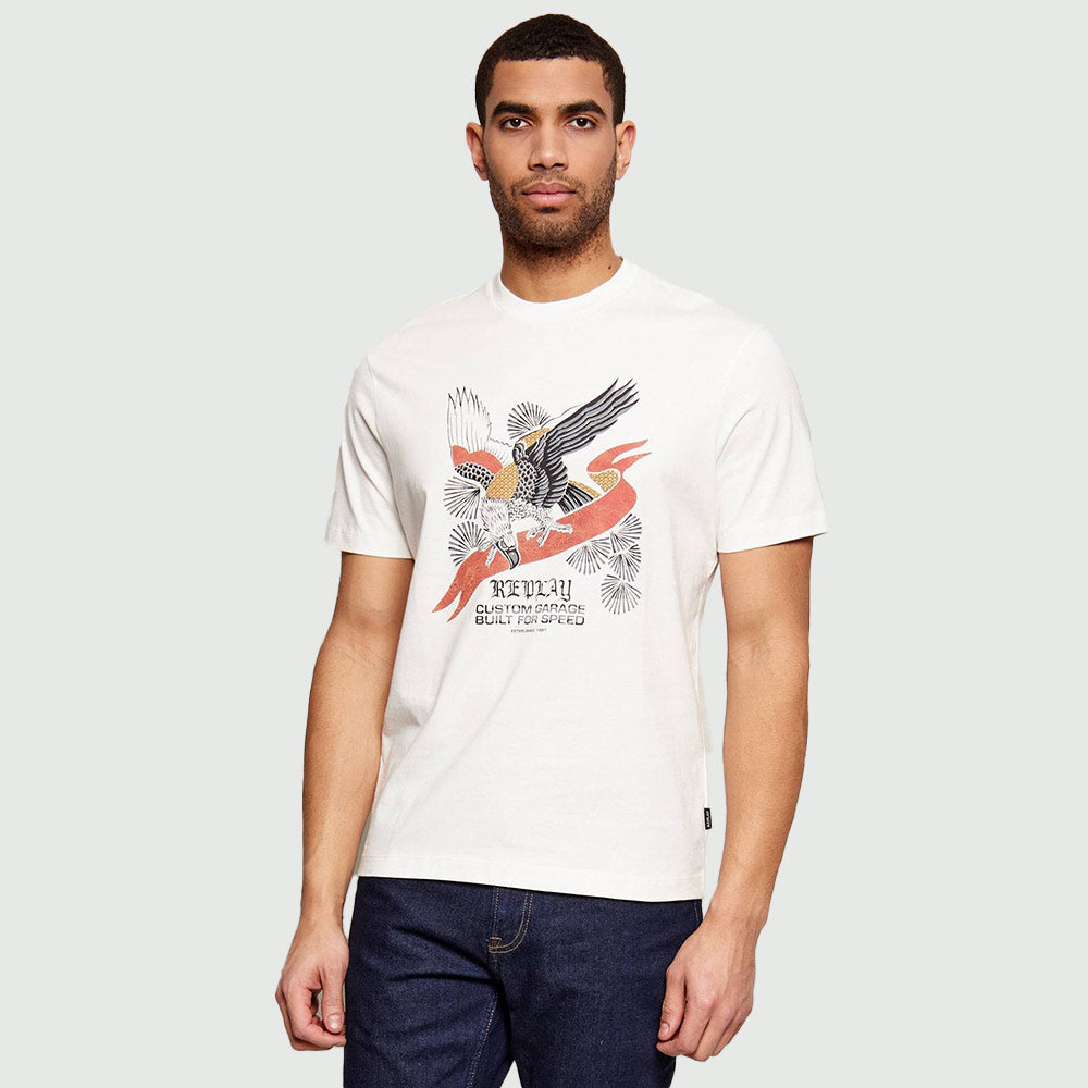 Piece Dyed Heavy Cotton T-Shirt - White