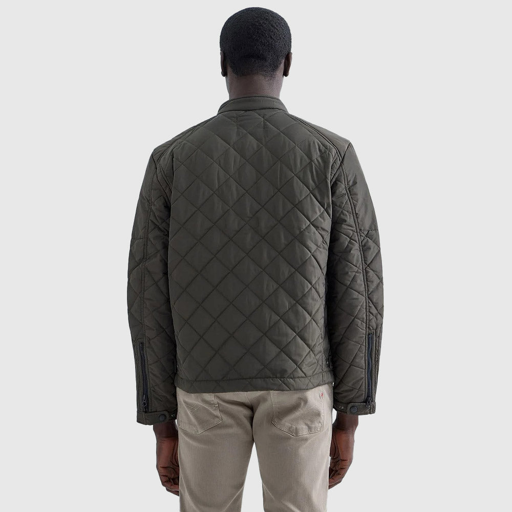 Quilted Oxford Jacket - Olive