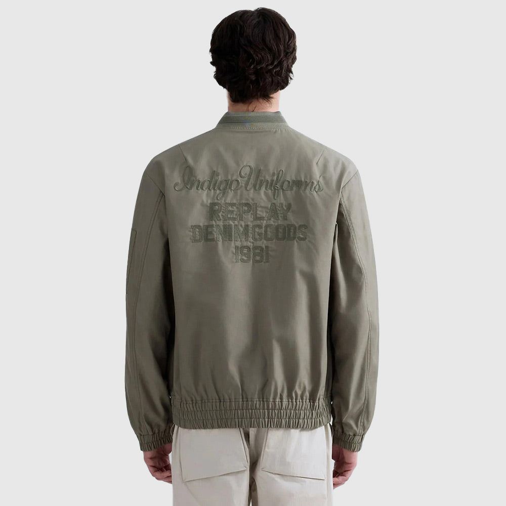 Cotton Nylon Twill Jacket - Light Green