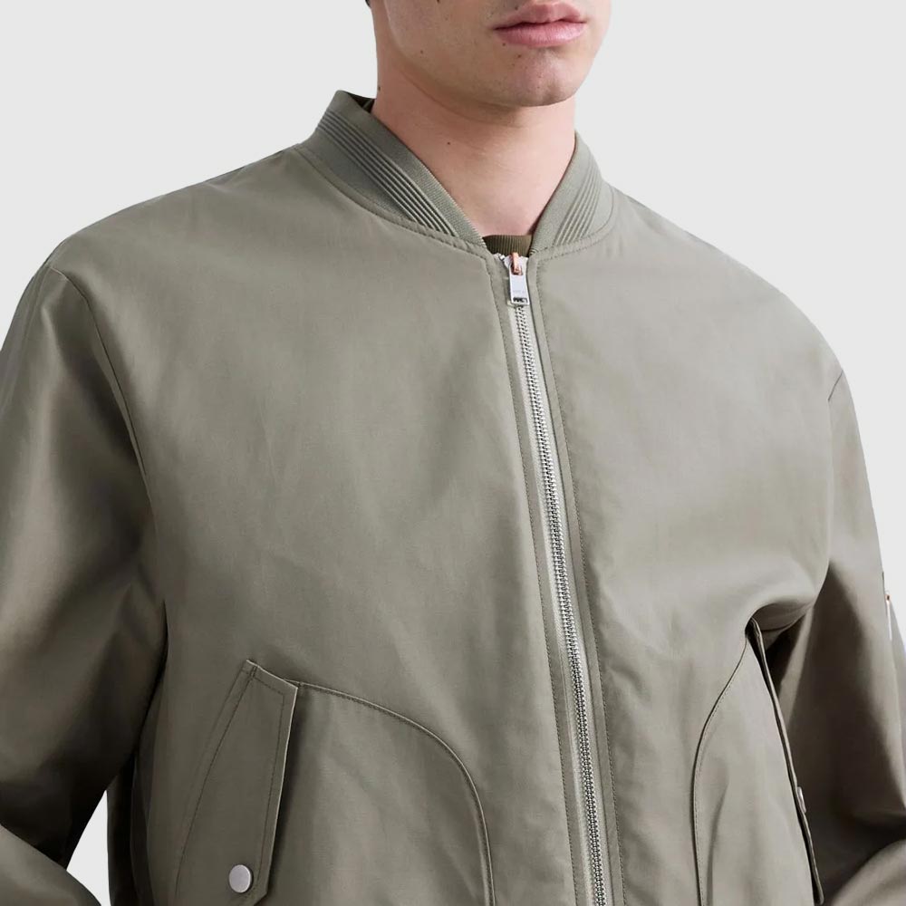 Cotton Nylon Twill Jacket - Light Green