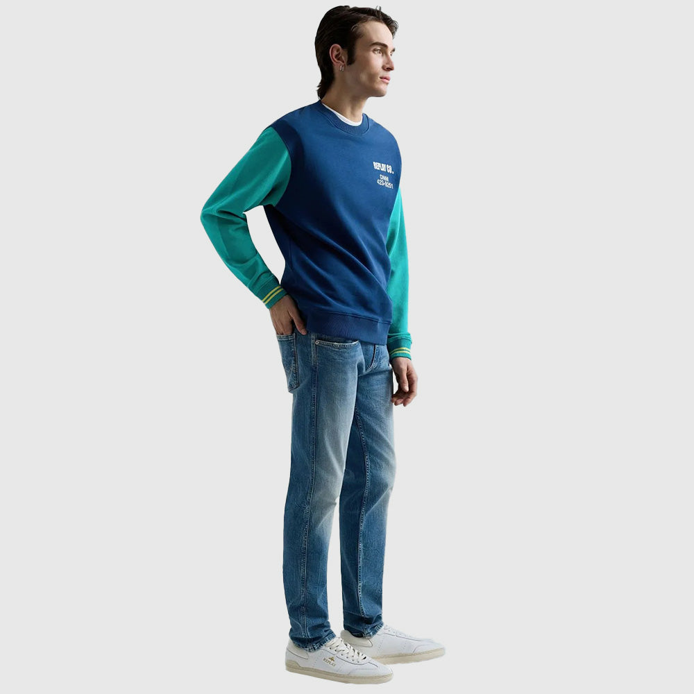 Dark Indigo Anbass Super Stretch Denim - Denim Medium
