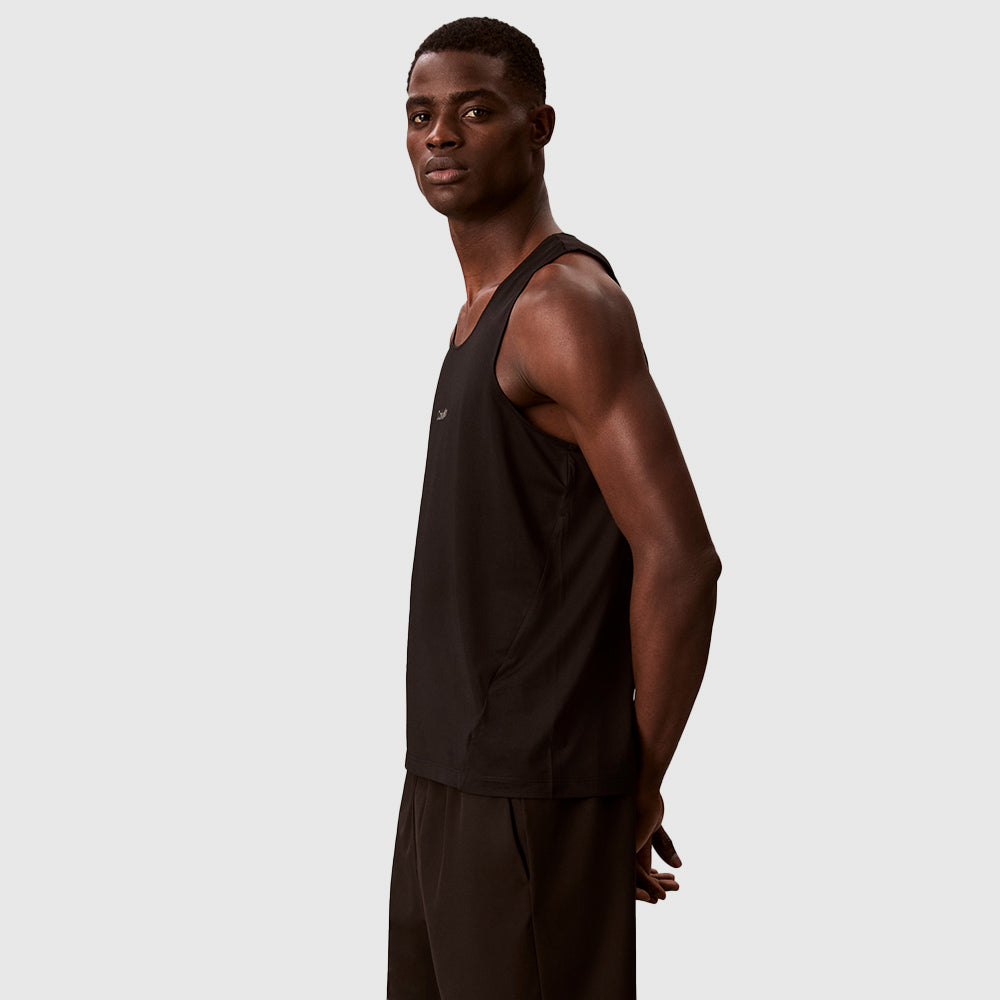 Mesh Performance Tank Top - Black