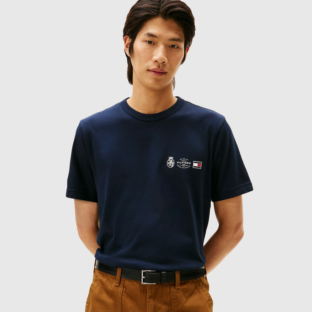 Tommy Hilfiger Crest Outline T-Shirt - Navy |ThirdBaseUrban