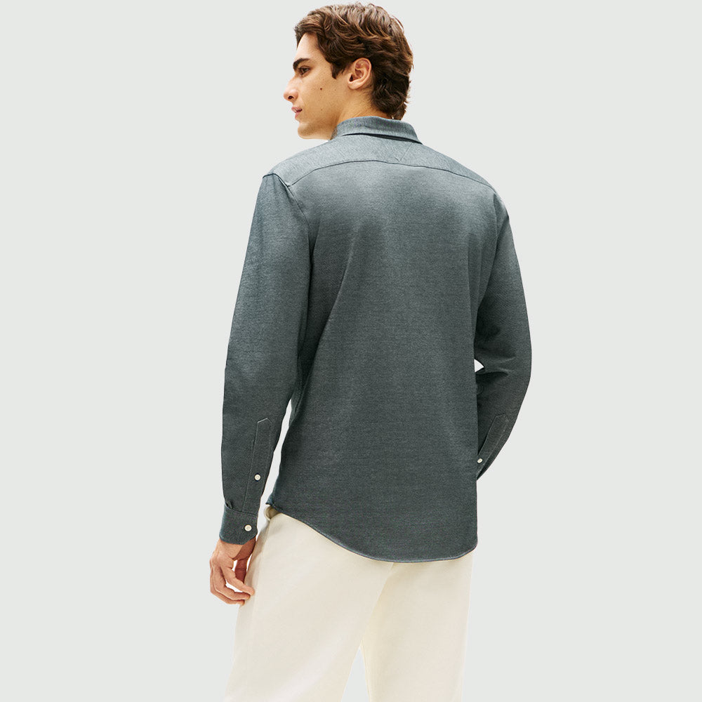 Performance Pique Oxford Shirt - Navy