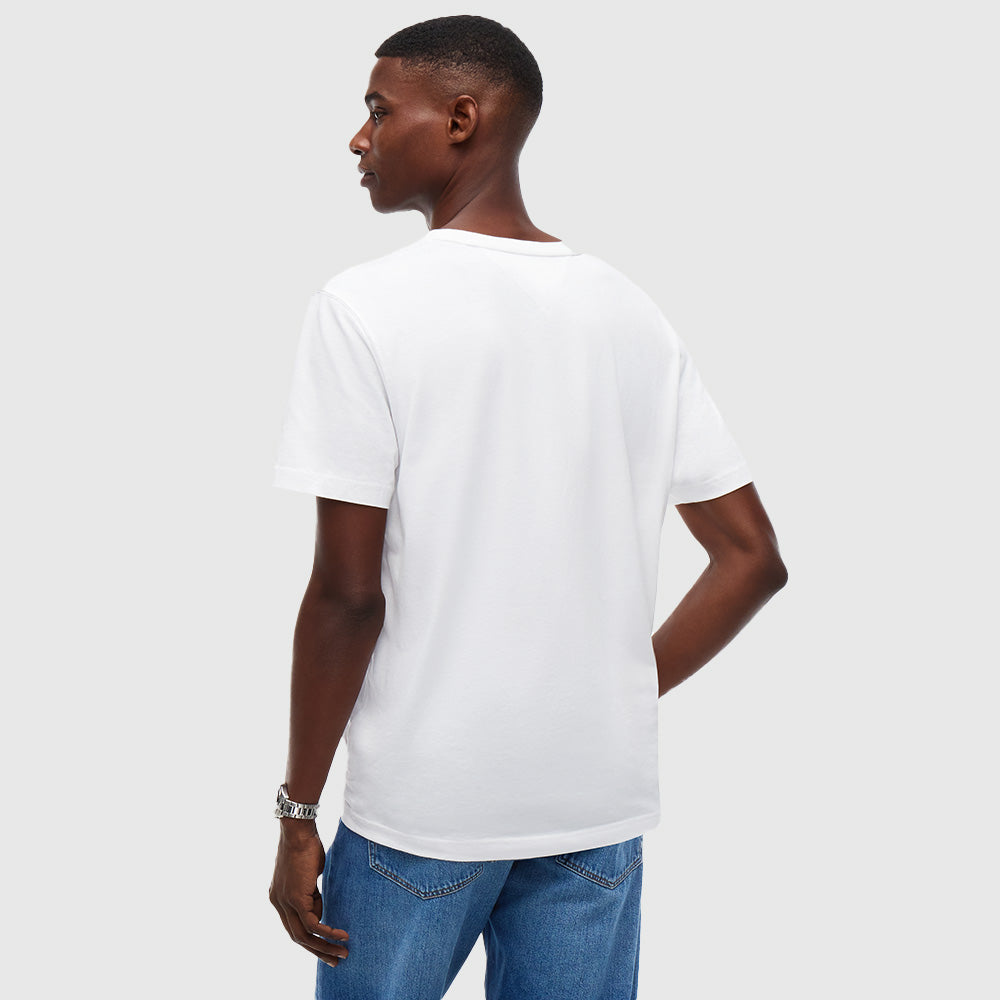 Logo Embroidery Crew Neck T-Shirt - White