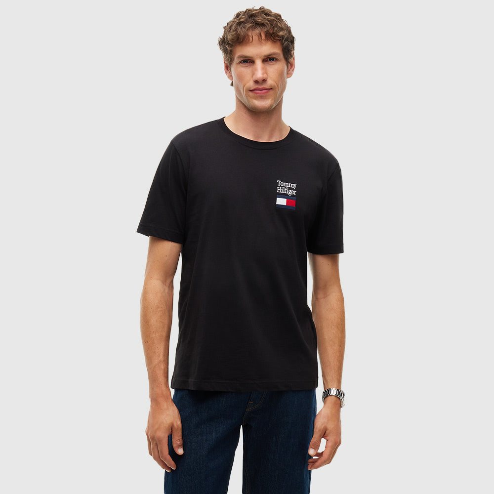 Logo Embroidery T-Shirt - Black