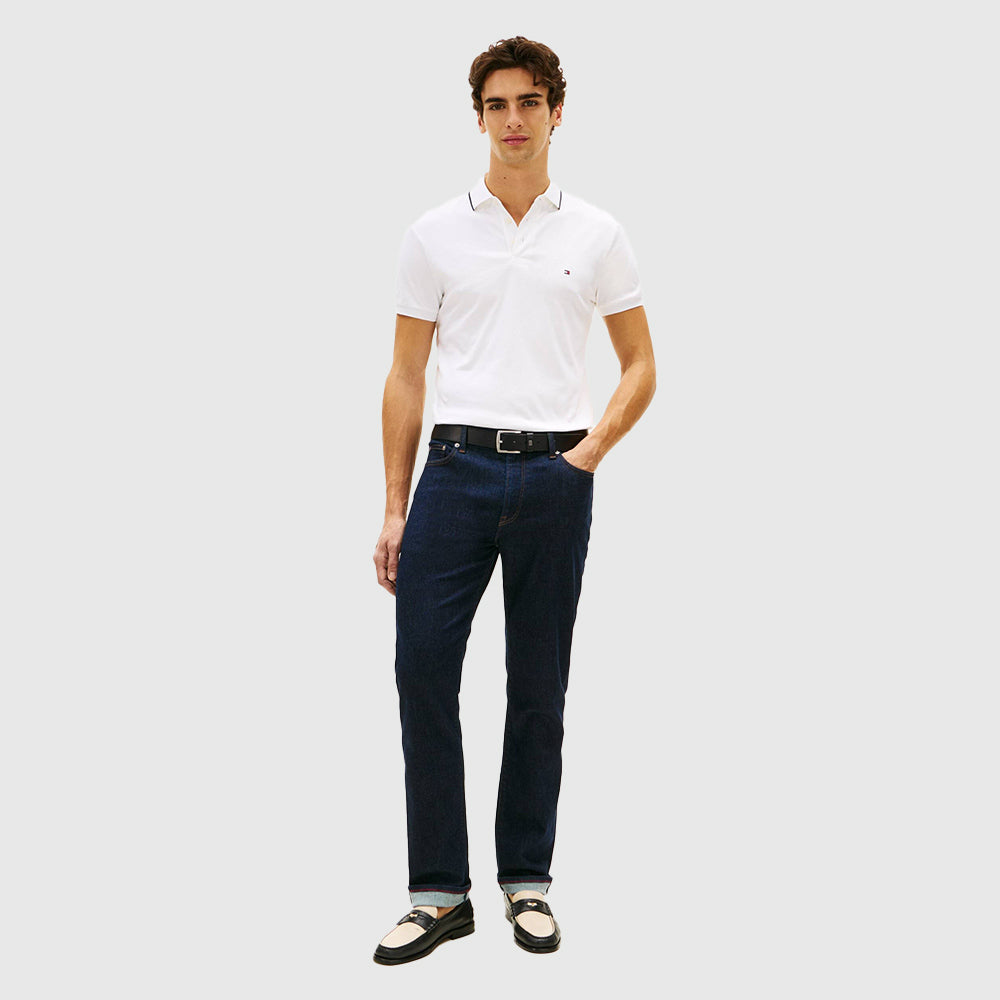 Liquid Cotton Tipped Polo Shirt - White