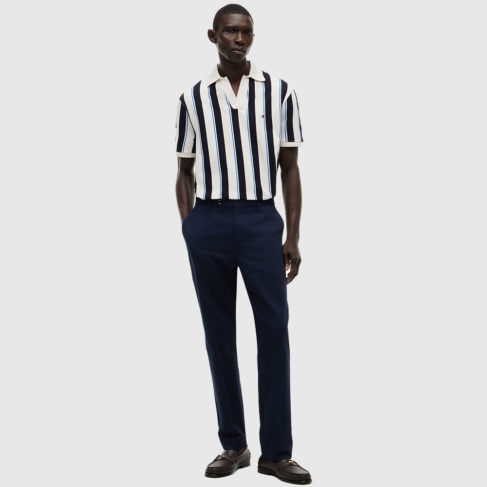 Relaxed Fit Stripe Polo Shirt - Navy Multi