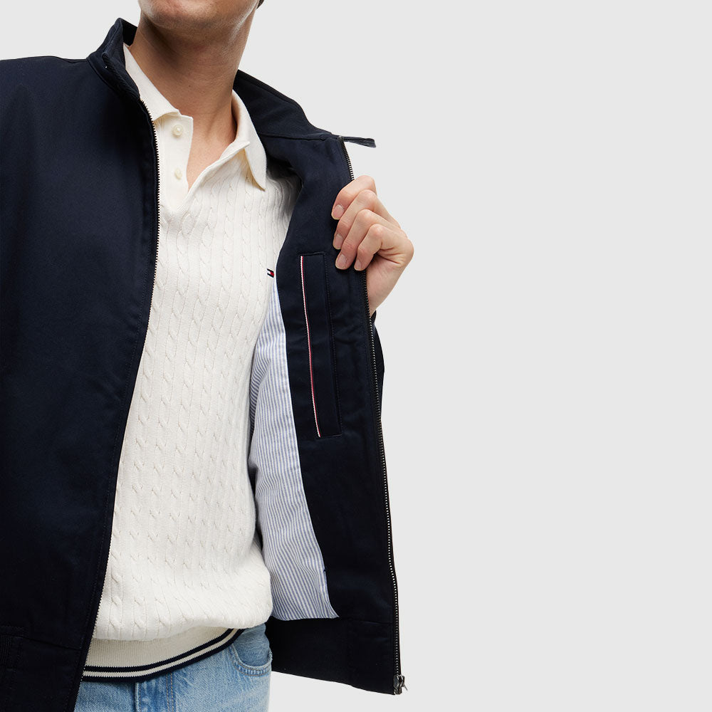 Twill Harrington Jacket - Navy