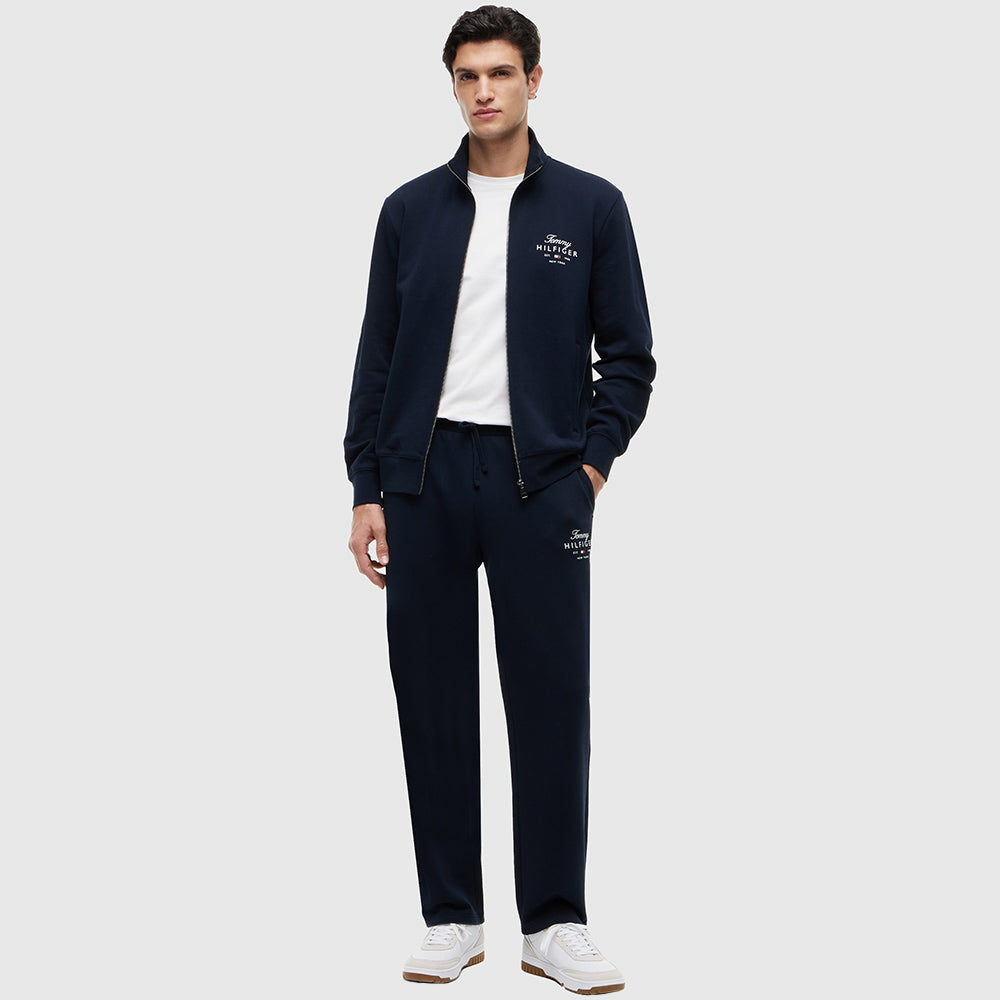 Script Stack Sweatpants - Navy