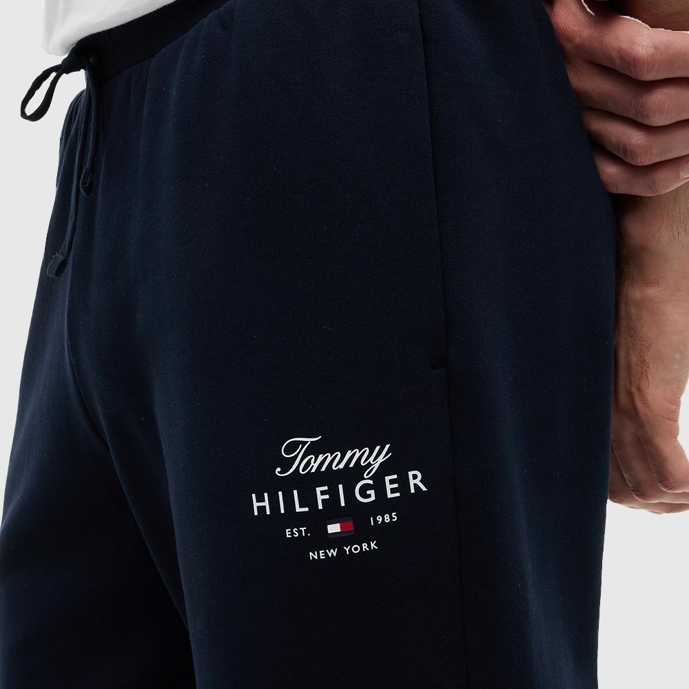 Script Stack Sweatpants - Navy