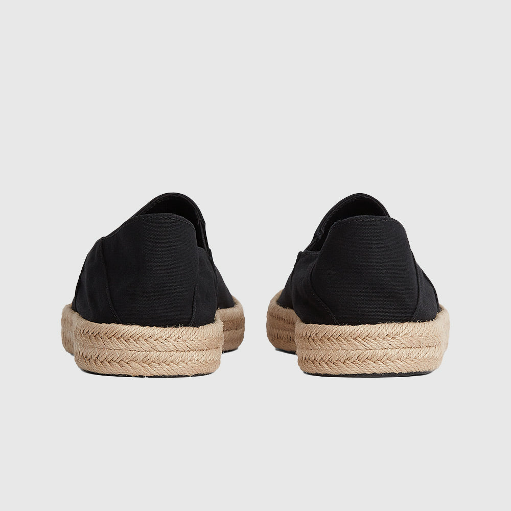 Logo Detail Espadrille Shoes - Black*