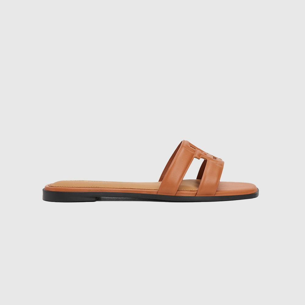 Logo Strap Mule - Tan*